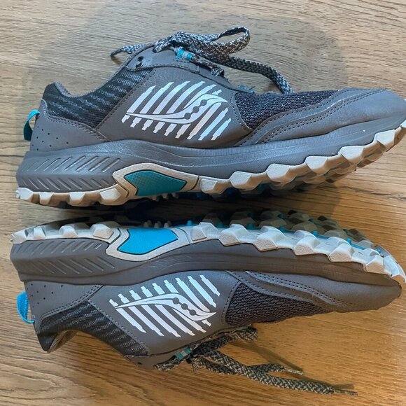 Saucony 11W Excursion TR15 Athletic Trail Running Shoes Gray Low Top Sneakers! - Picture 4 of 8